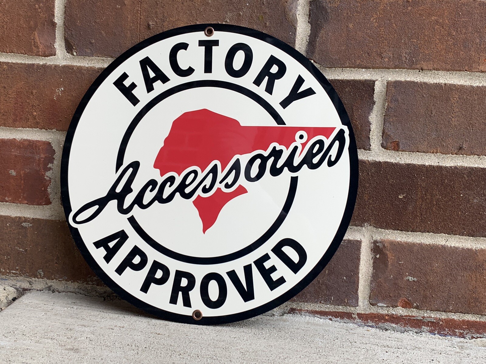 Pontiac Factory Approved Accessories advertising sign garage man cave