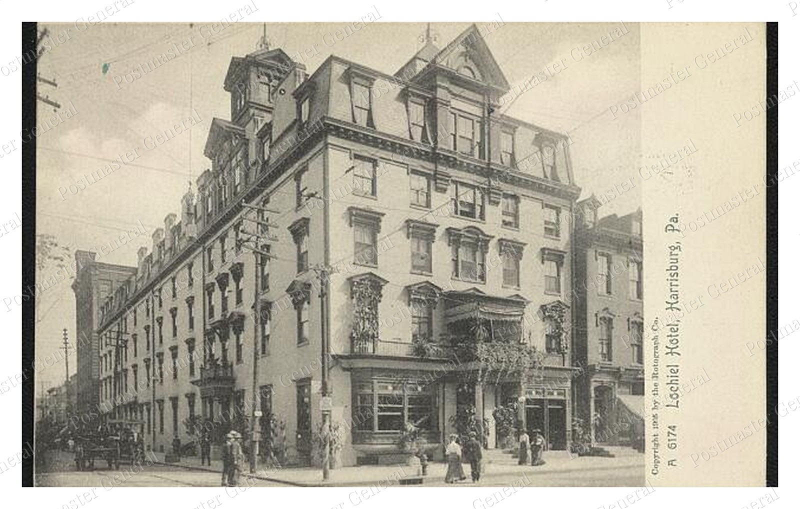 Harrisburg Pennsylvania Lochiel Hotel Standard Postcard COPY RPPC