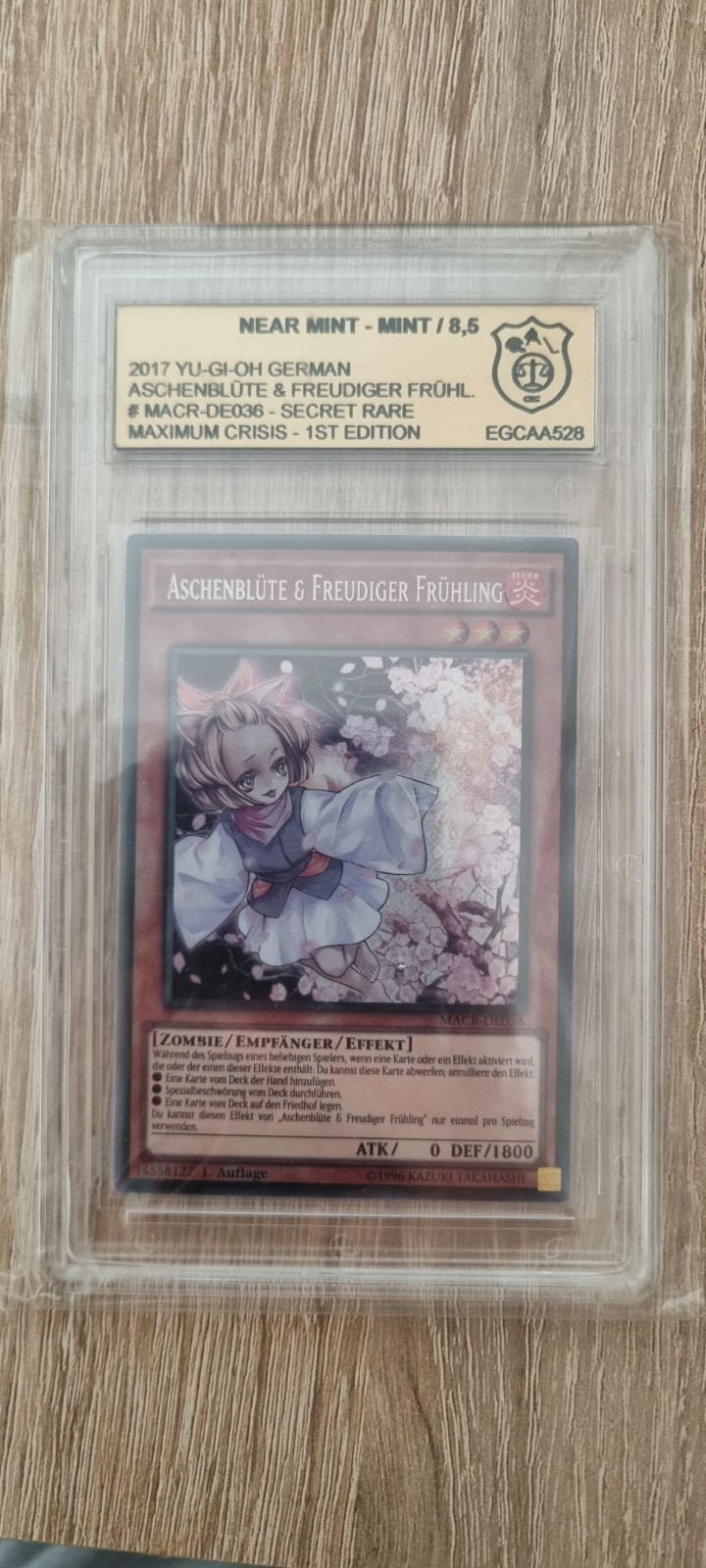 Ash Blossom & Joyous Spring MACR-EN036 Secret Rare 1st  Yu-Gi-Oh Graded