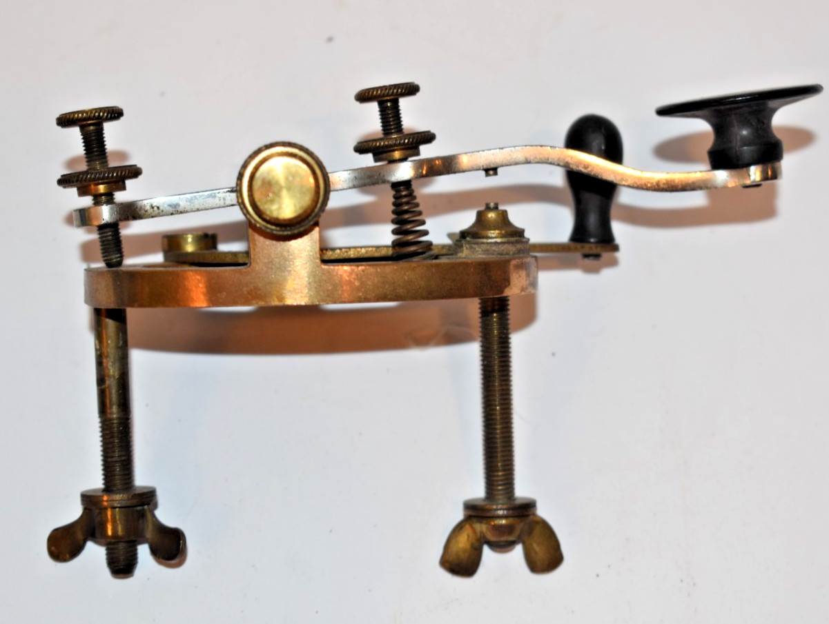 Antique Ca. 1920 J. H. Bunnell Brass Telegraph Key