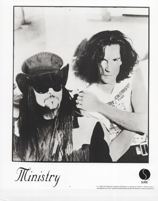 Ministry 1989 original 8x10 photo heavy metal band Sire Records promotional