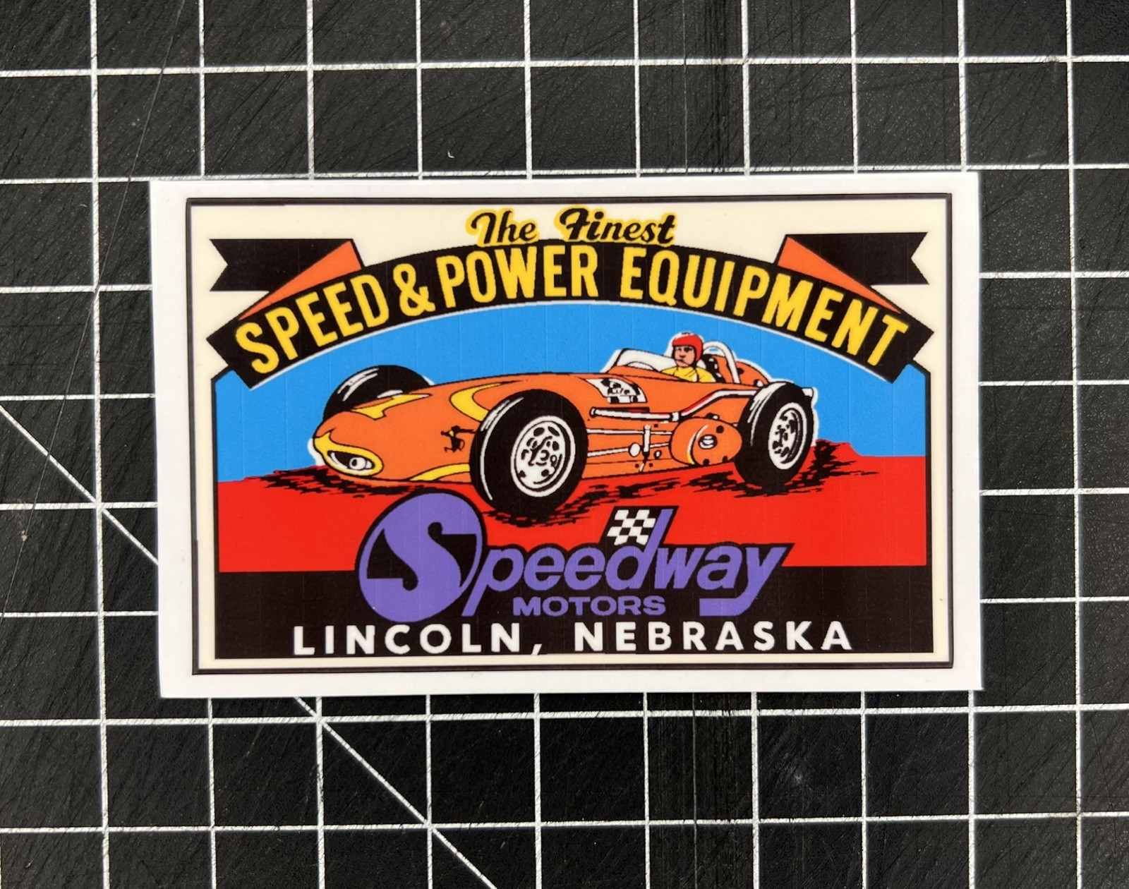 Speedway Motors Lincoln Nebraska Vintage Style Racing Decal Sticker Hot Rod