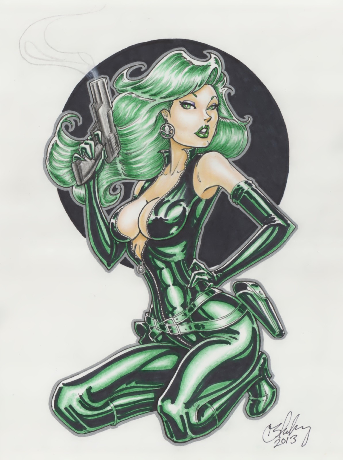 Viper (Madame Hydra) by Cameron Blakey (9x12) - Original Comic Art