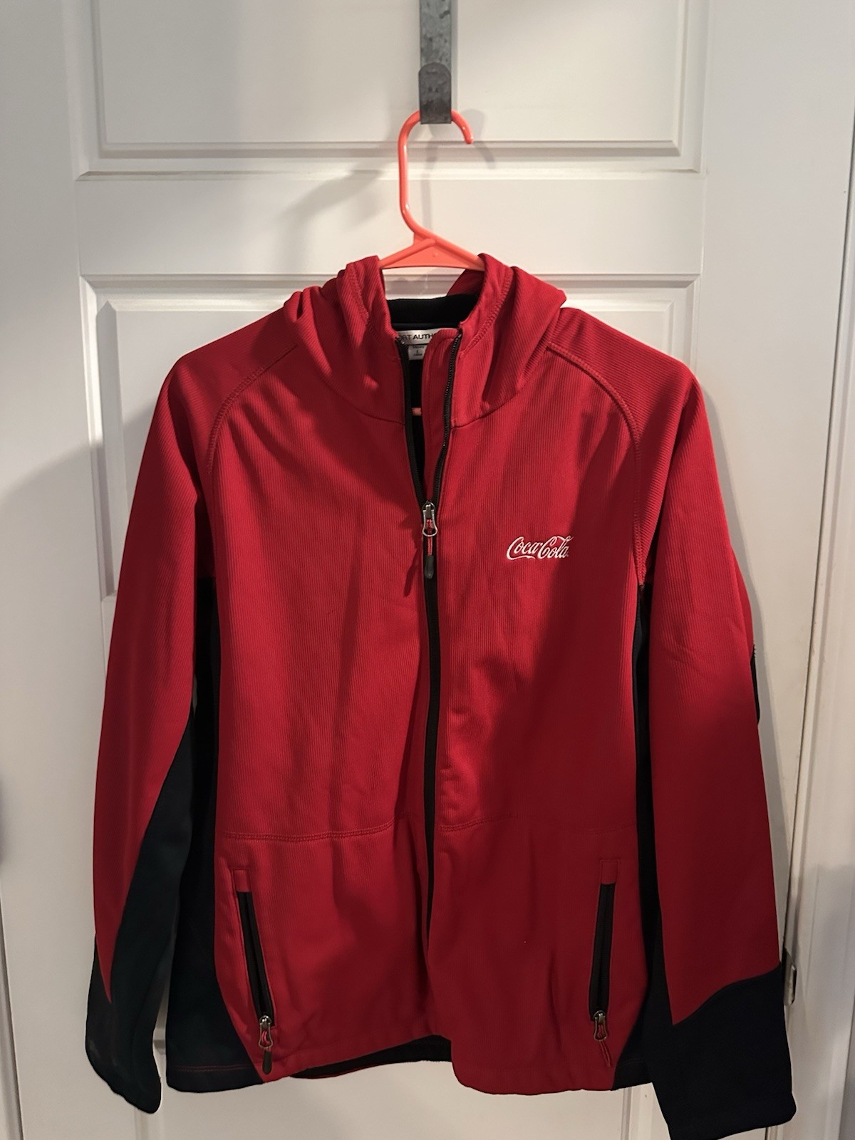 Port Authority Coca Cola Full Zip Performance Hooded Jacket Embroidered Logo L