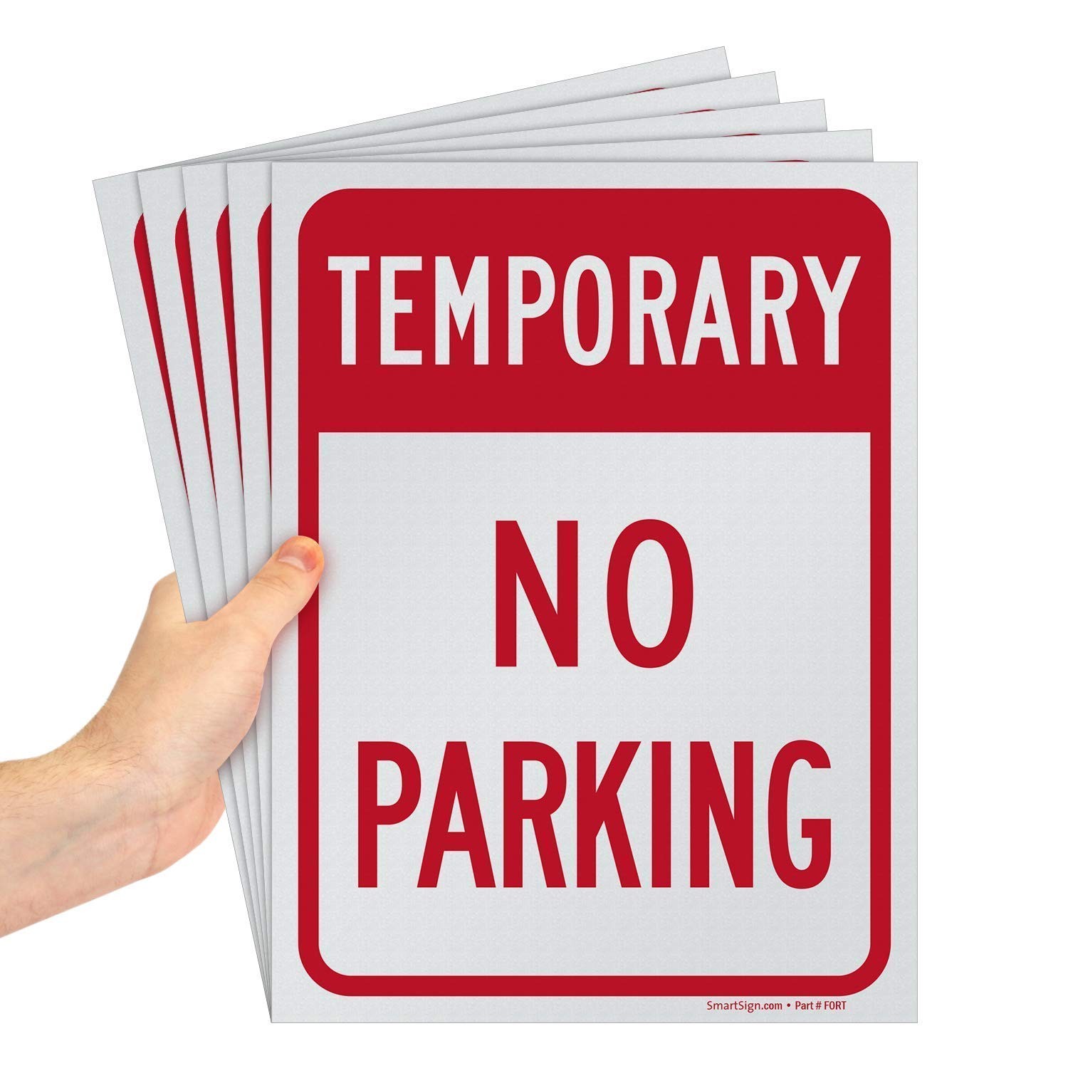  “Temporary No Parking” Sign | 9\