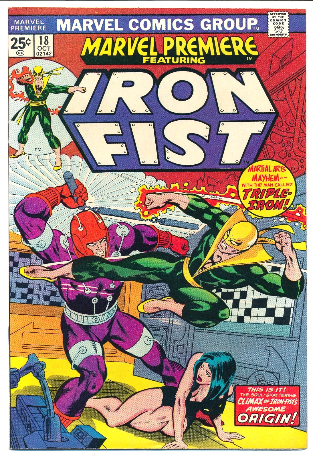 MARVEL PREMIERE (1974-75) NM LOT #18 #20 #22 #23 #24 IRON FIST #2 GEMS