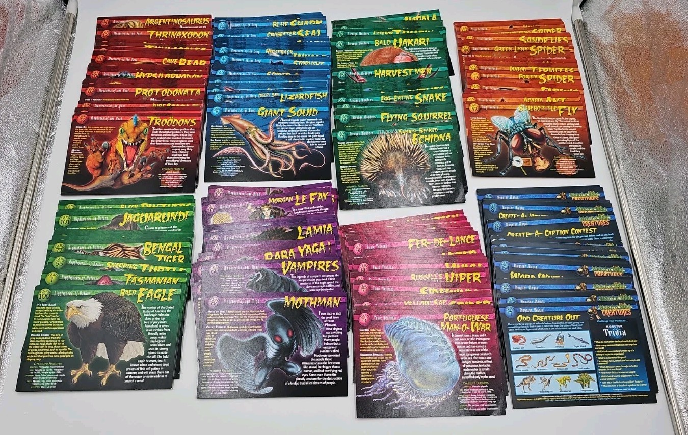 Weird n’ Wild Creatures Huge Lot Hundreds of Cards Trivia Incomplete