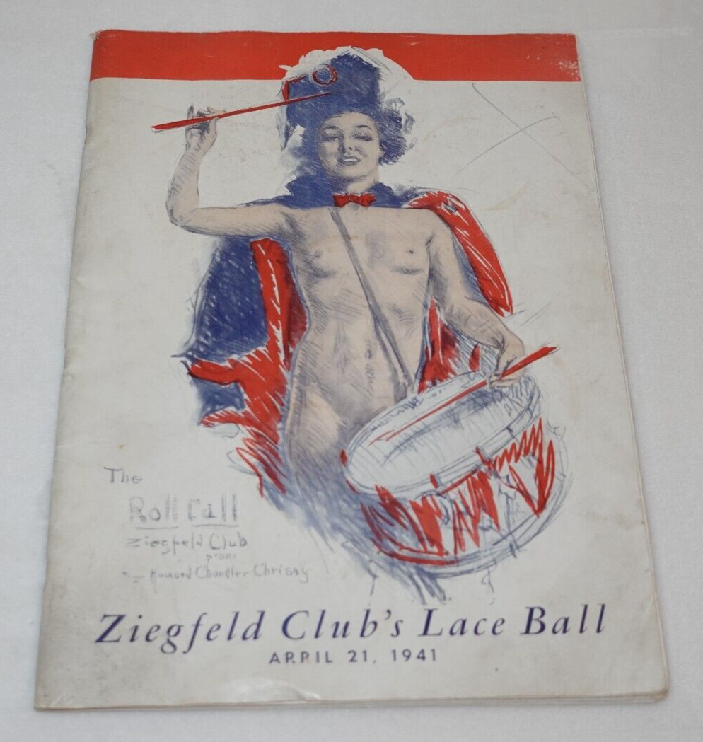 Ziegfeld Club Lace Ball 1941 Rare Vintage Original Program