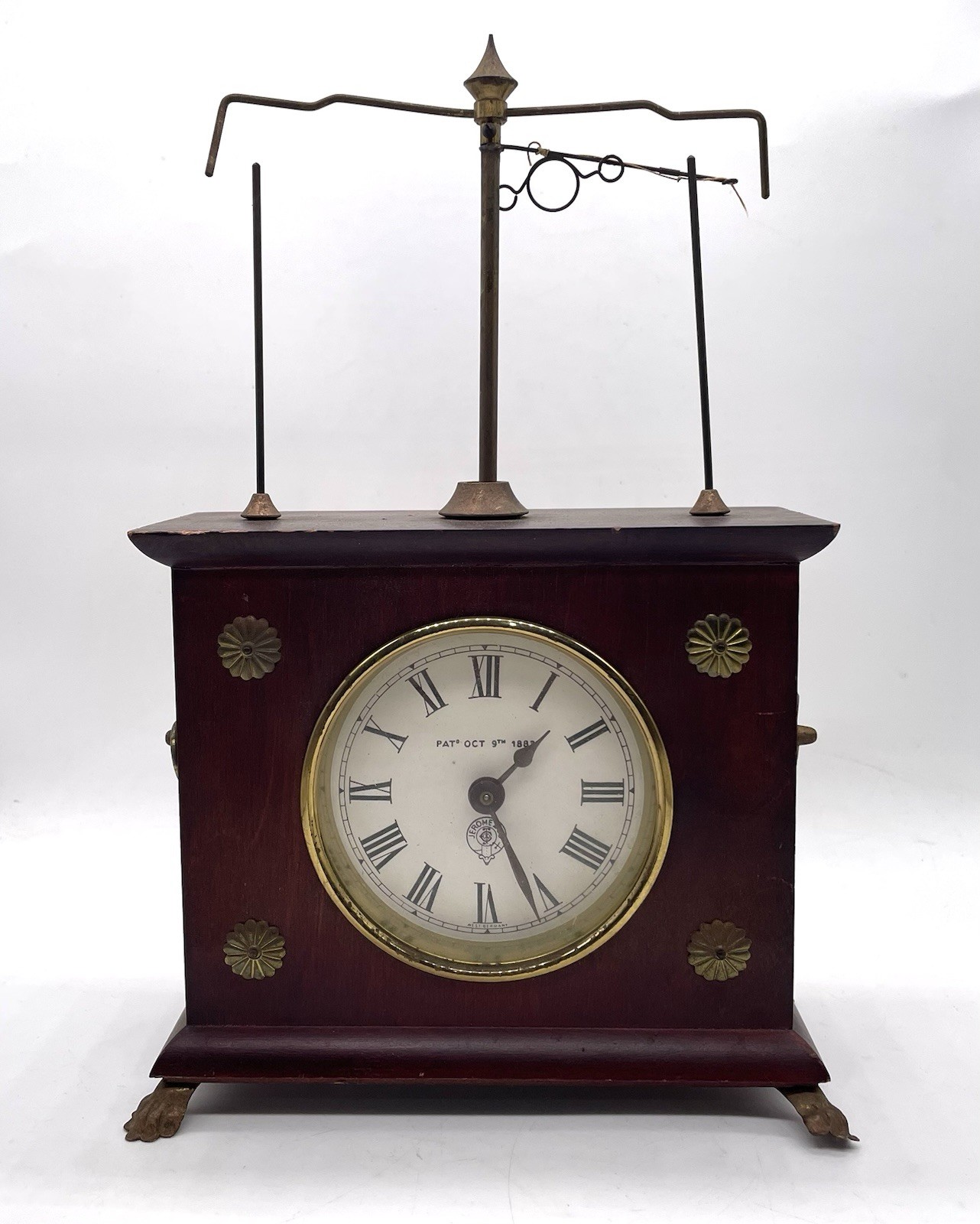 Vintage Jerome & Co. Horolovar Flying Pendulum Clock - Untested