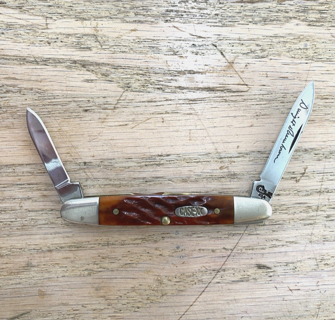Vtg CASE XX USA 1 DOT 1979 MODEL 06263 SS EISENHOWER 2 BLADE PEN KNIFE