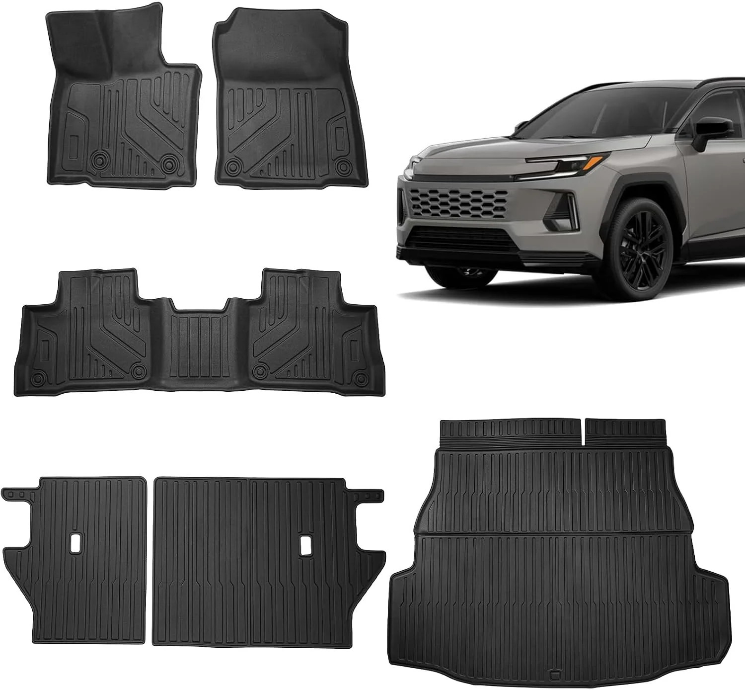 Floor Mats & Trunk Mat for 2026 Toyota RAV4 Hybrid(Not for Phev)(Not for Cargo A