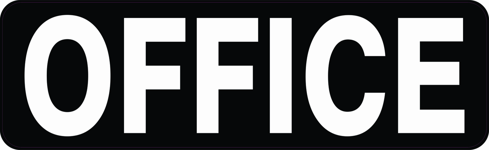 10in x 3in Office Vinyl Sticker