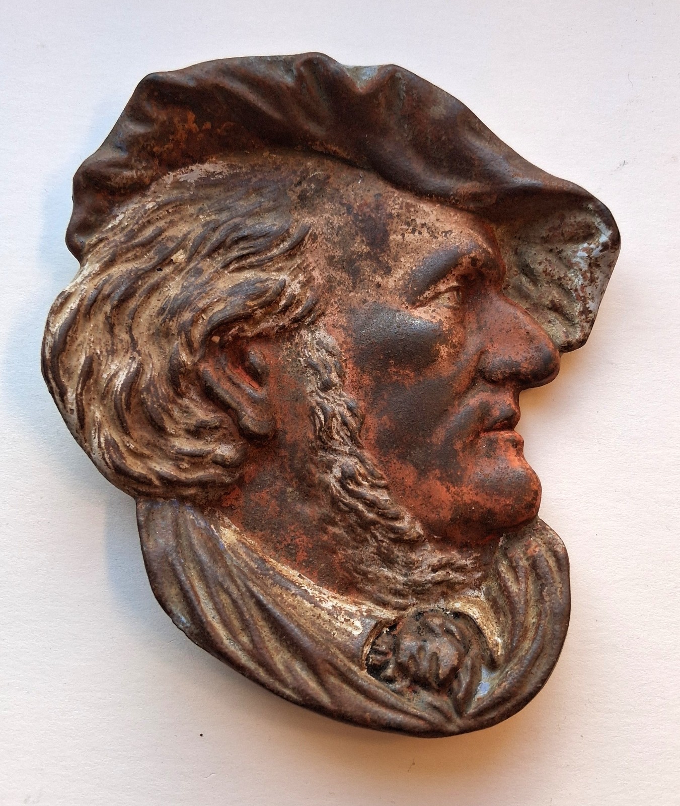 Rare Vintage BRADLEY & HUBBARD (B&H) Cast Metal Ashtray Of Man Model 3596
