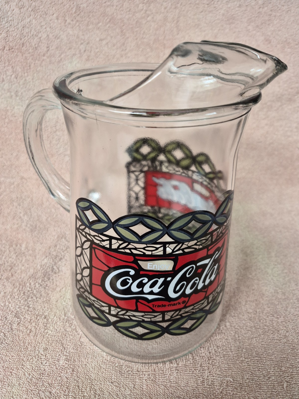 vintage coca cola glass pitcher