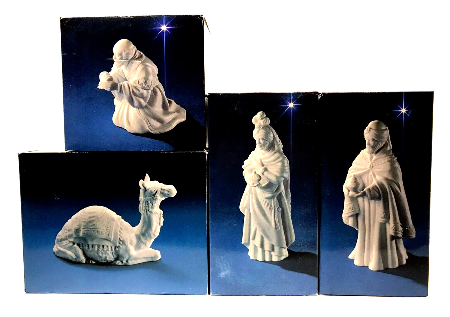 VINTAGE AVON NATIVITY THREE KINGS FIGURINE LOT MELCHIOR BALTHASAR KASPAR CAMEL