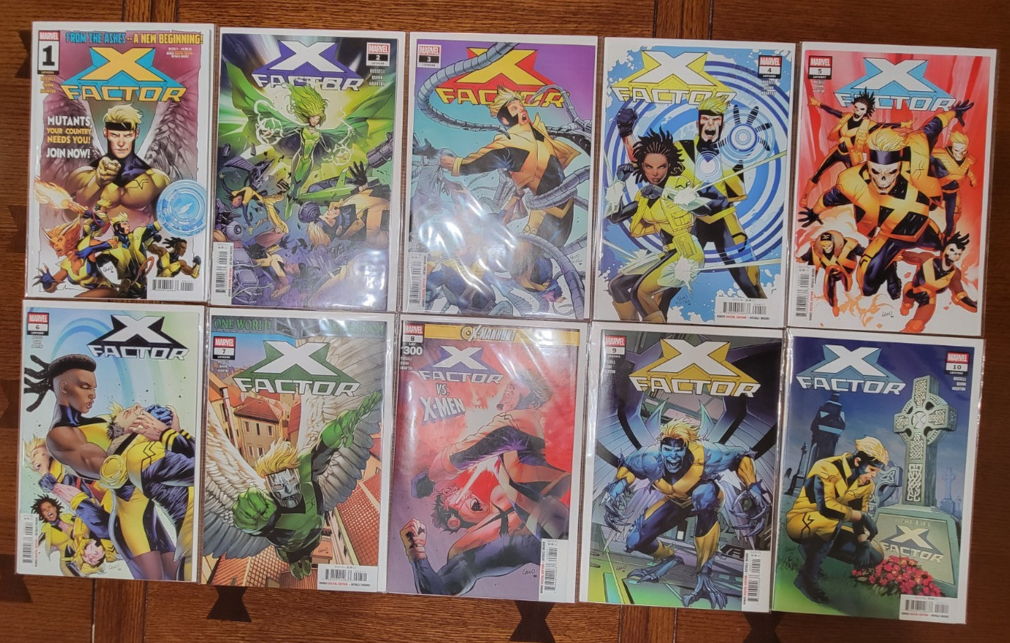 MARVEL COMICS LOT: X-FACTOR #1 2 3 4 5 6 7 8 9 10 (2024) - RUSSELL & QUINN