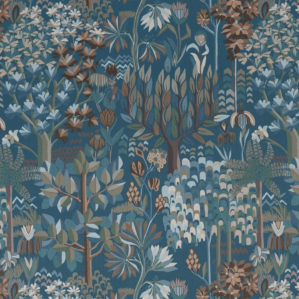 Thibaut Large Botanical Graphic Print Fabric- Alpine / Mineral 1.60 yds F912042