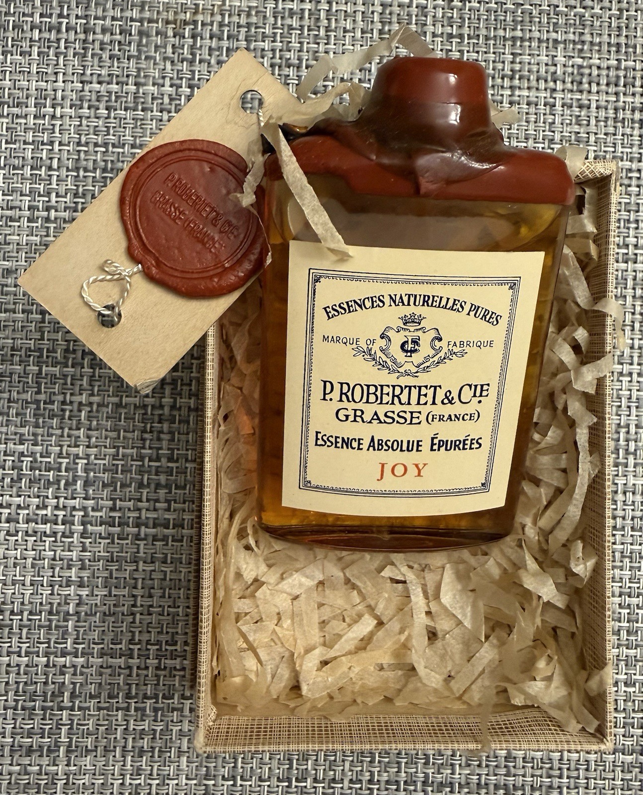 Antique French Perfume Essence P. Robertet & Cie Grasse, France JOY