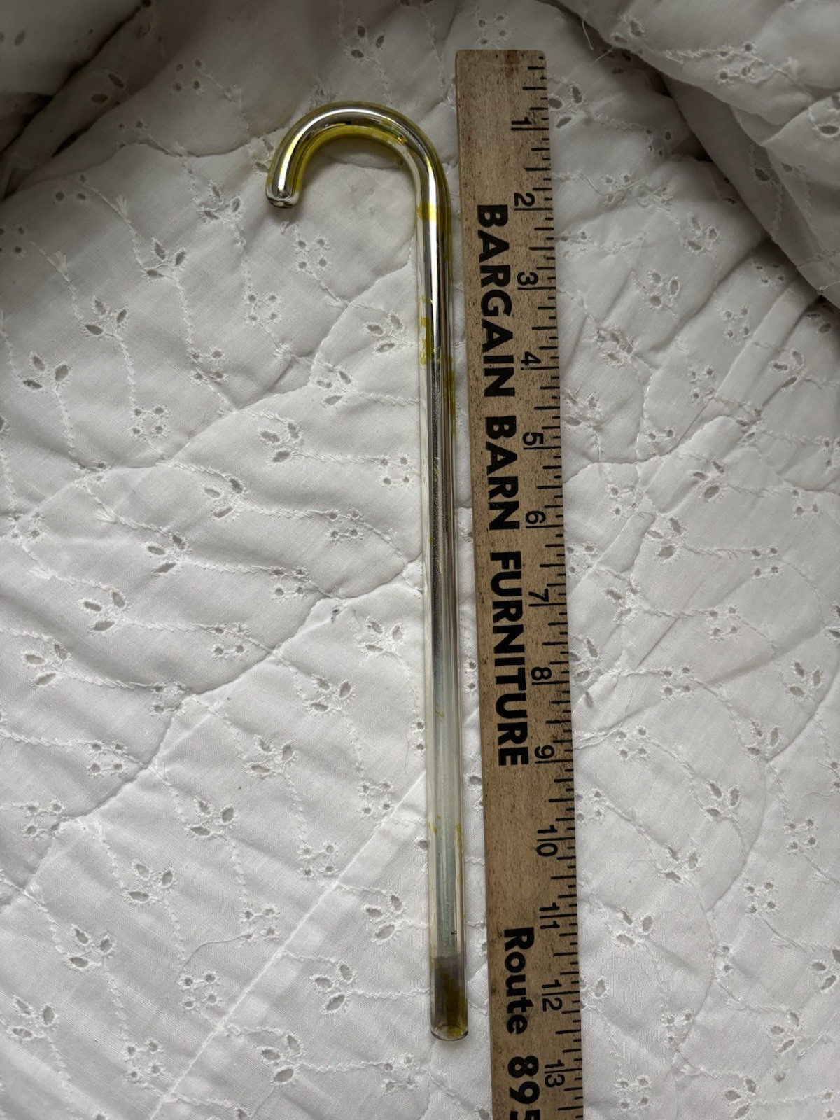 RARE Xlarge 12” 1940’s Mercury Glass Kentlee Christmas Candy Cane Ornament