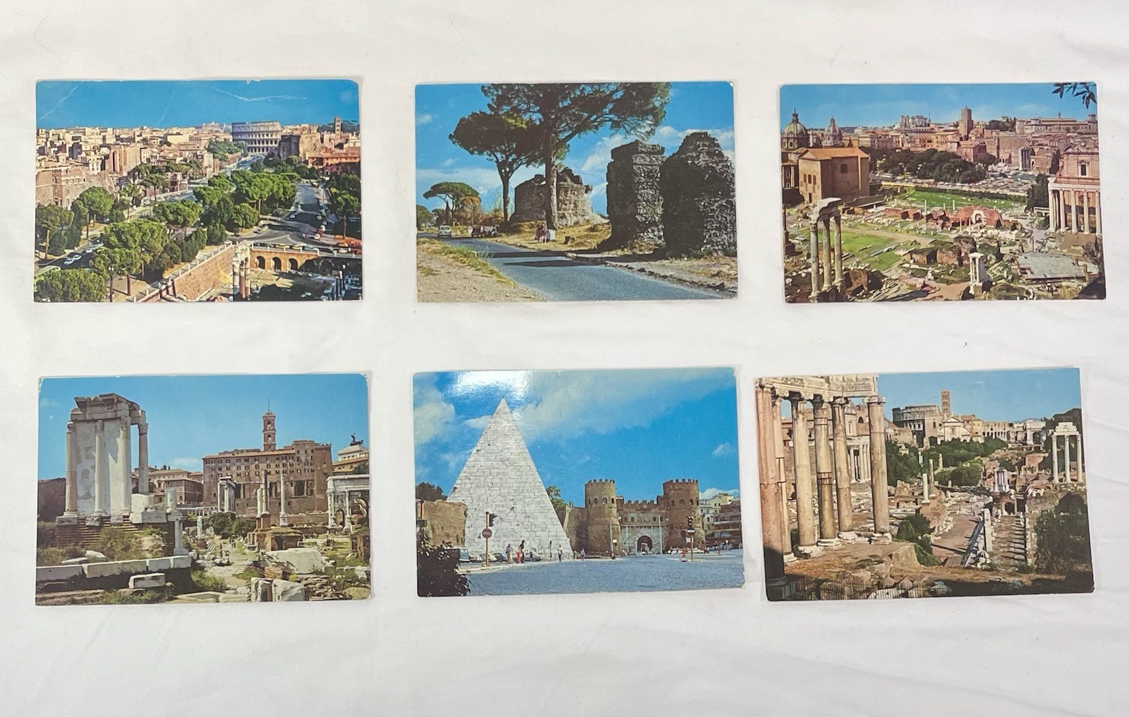 Lot of Unused Vintage Roma Postcards 6 Total