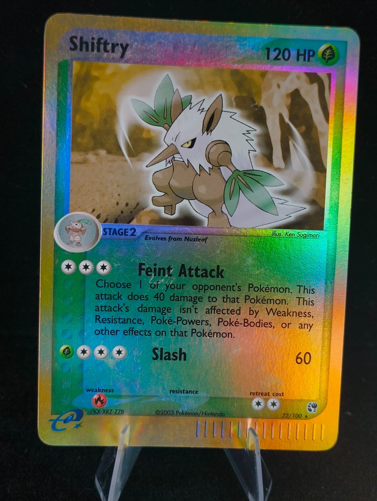 HP | Shiftry | EX Sandstorm | 22/100 | Reverse Holo | Rare