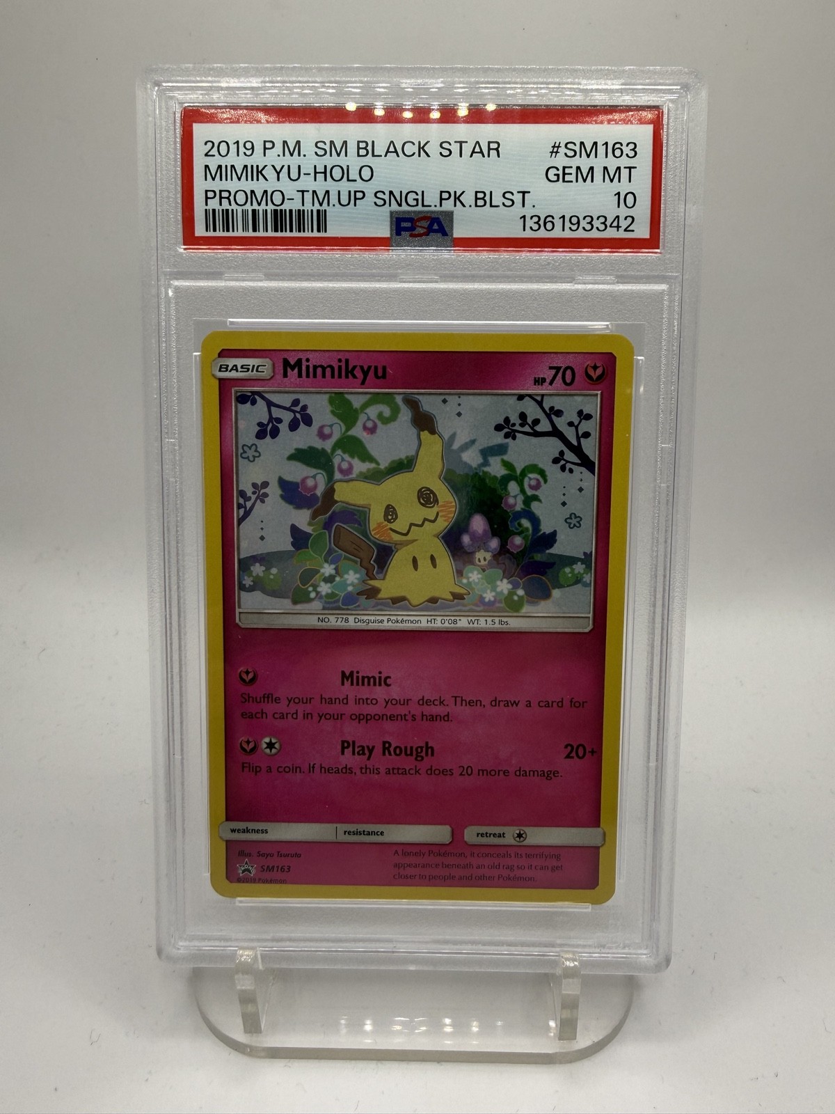 Mimikyu Sm163 Sm Holo PSA 10 (Low Pop)