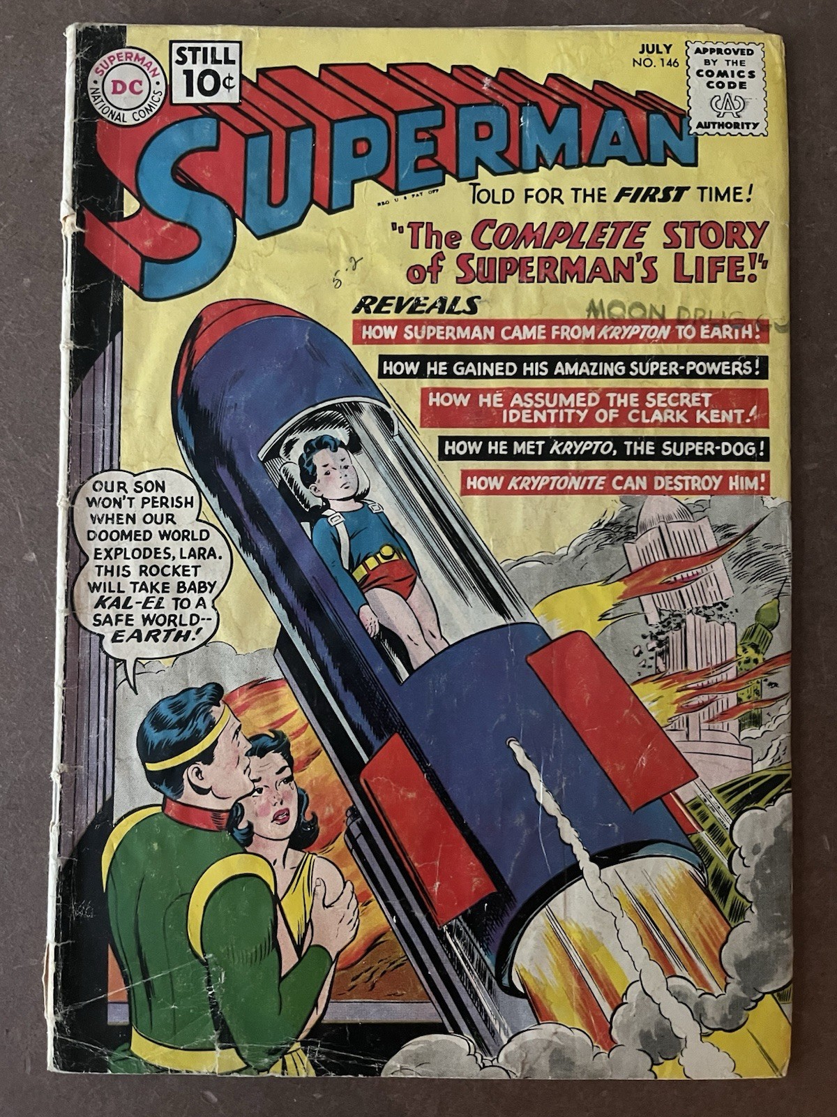 SUPERMAN 146 1961 SUPERMAN'S LIFE STORY CLASSIC COVER