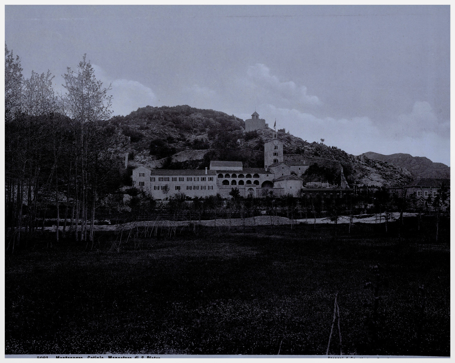 Montenegro, Cetinje Monastery, Stengel u. Co. Vintage Print, Albumen Print 