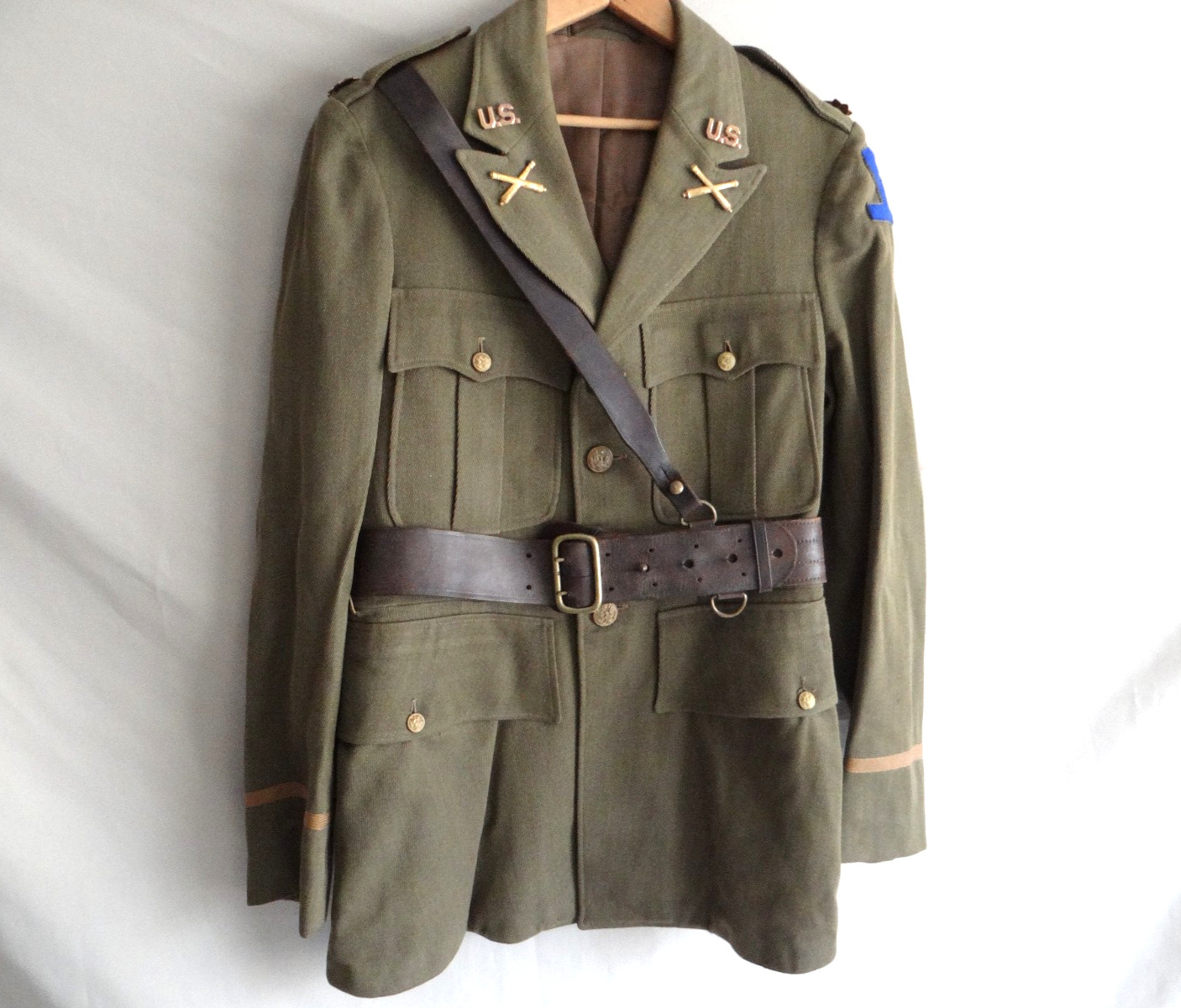 Pre-War US Army 26th Infantry Division Artillery Officer’s Tunic with Sam Browne