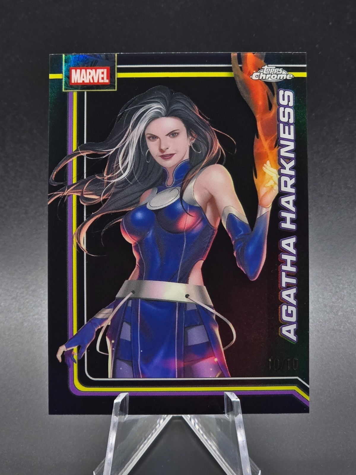2026 Topps Chrome Marvel AGATHA HARKNESS True Black Refractor 10/10 (Omega) #3