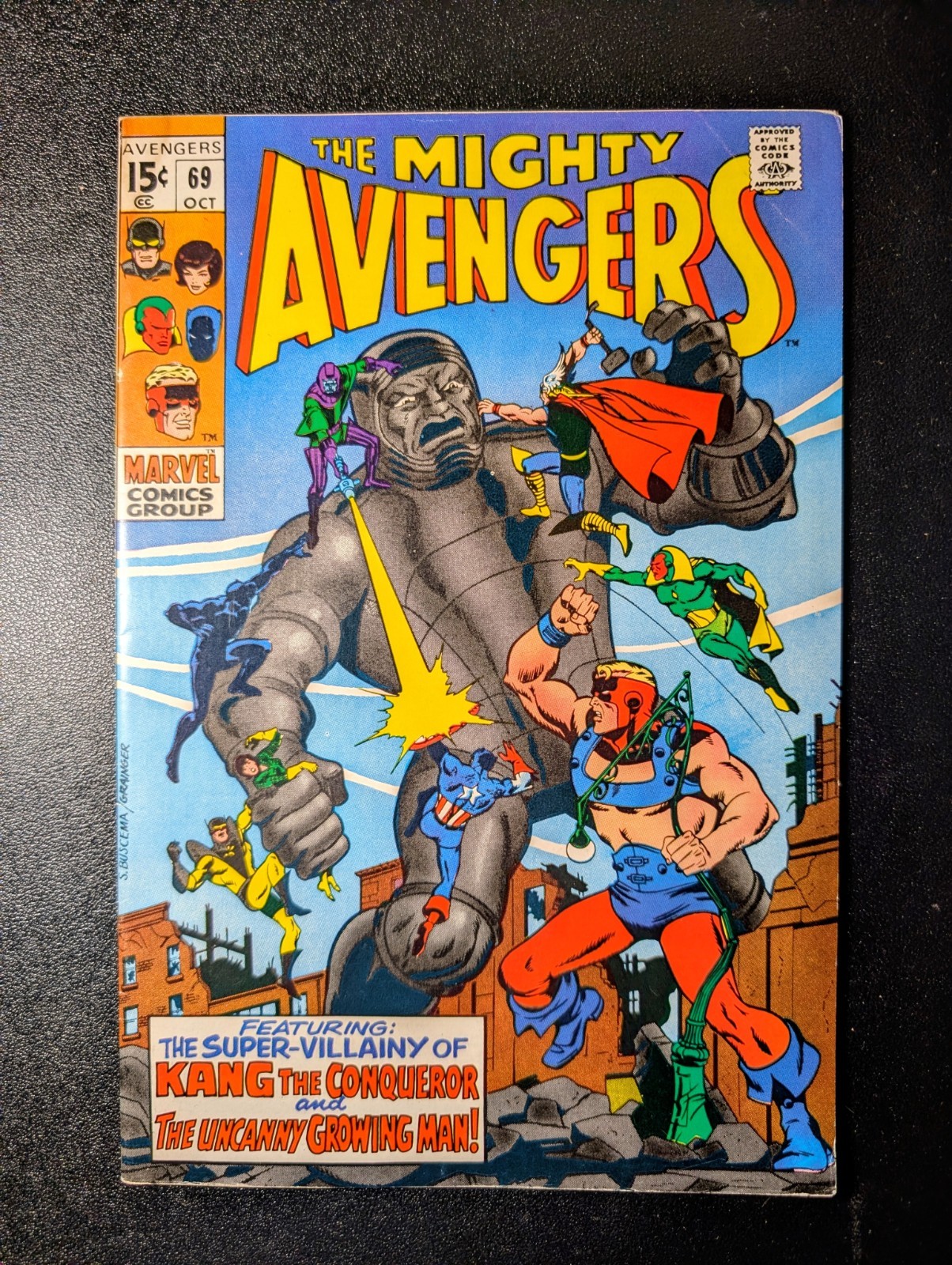 AVENGERS #69: VF- :1st APP. GRANDMASTER & SQUADRON SINISTER: MARVEL 1969