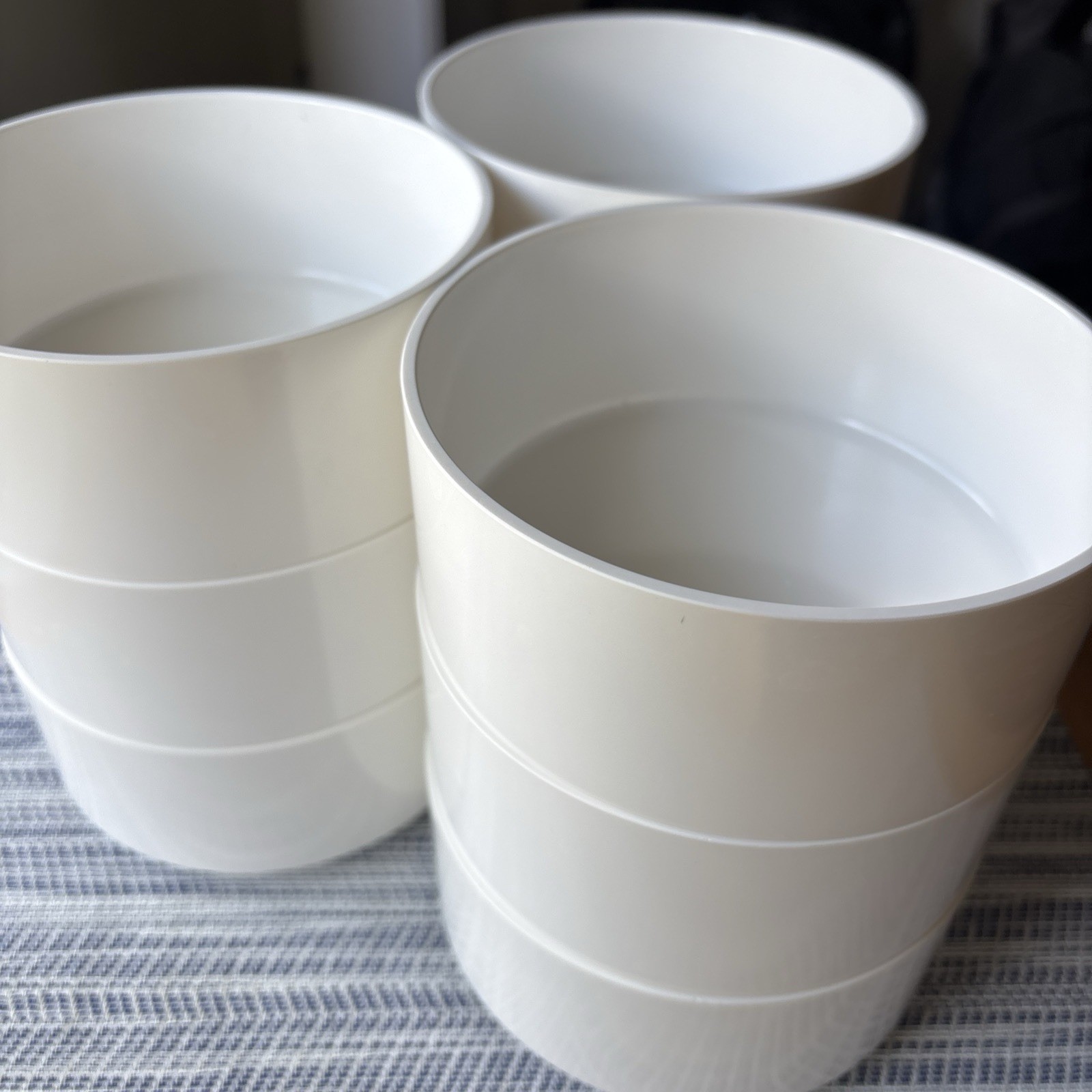 1970s Hellerware MaxBowl (Set of 6) Cereal/Salad White Melamine M Vignelli USA