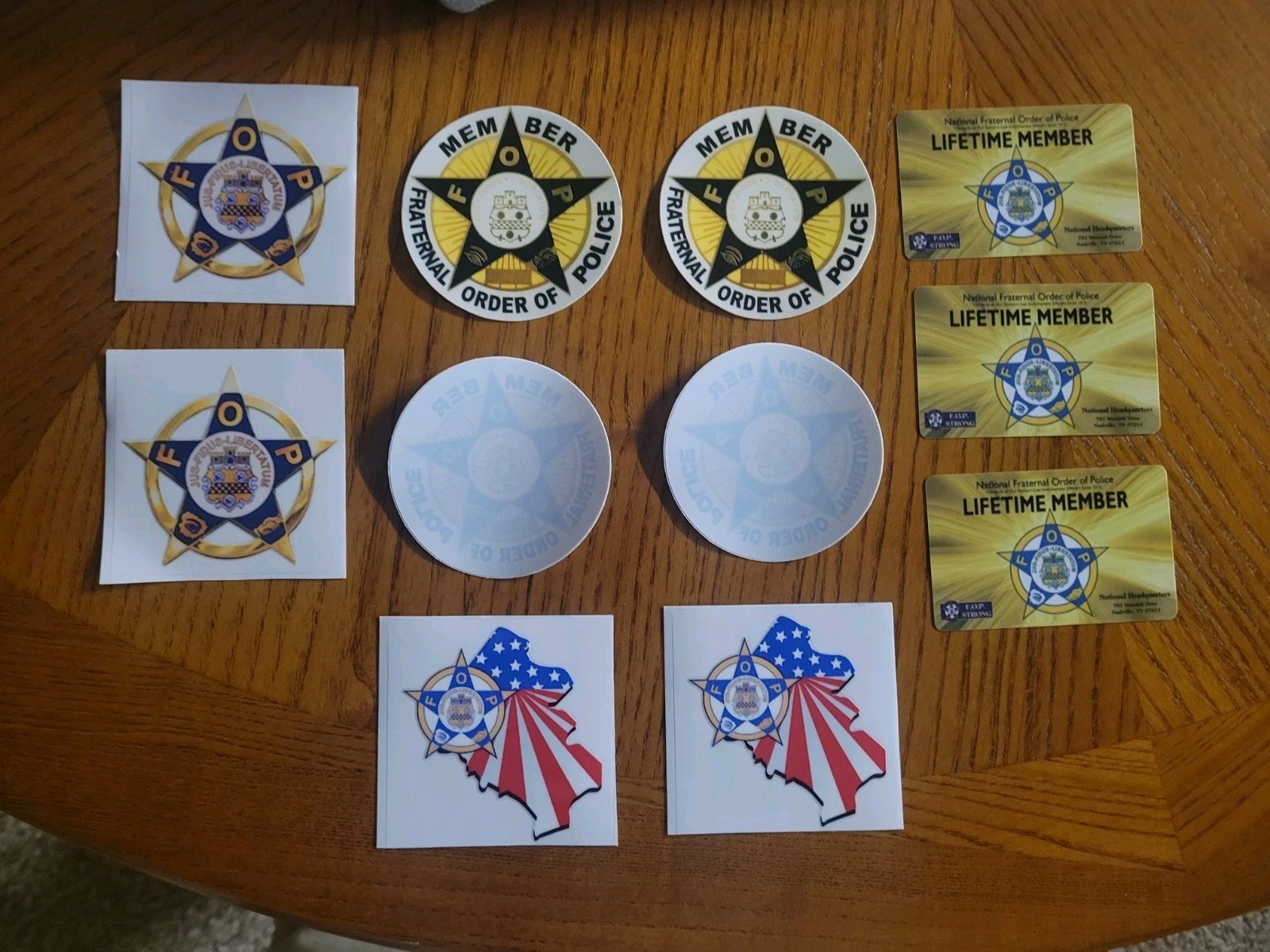 F.O.P. Member SUPPORTER Lot - UV Waterproof Vinyl Decals and SUPPORTER CARDS