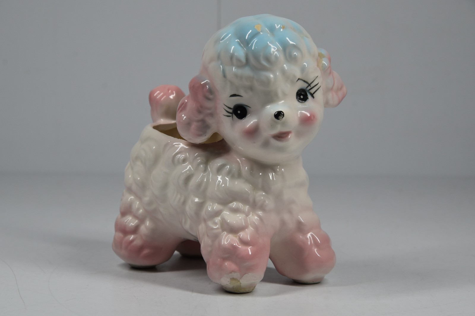 Vintage Lamb Planter Samson Import 1961 MCM Relpo Japan Farm Sheep Nursery