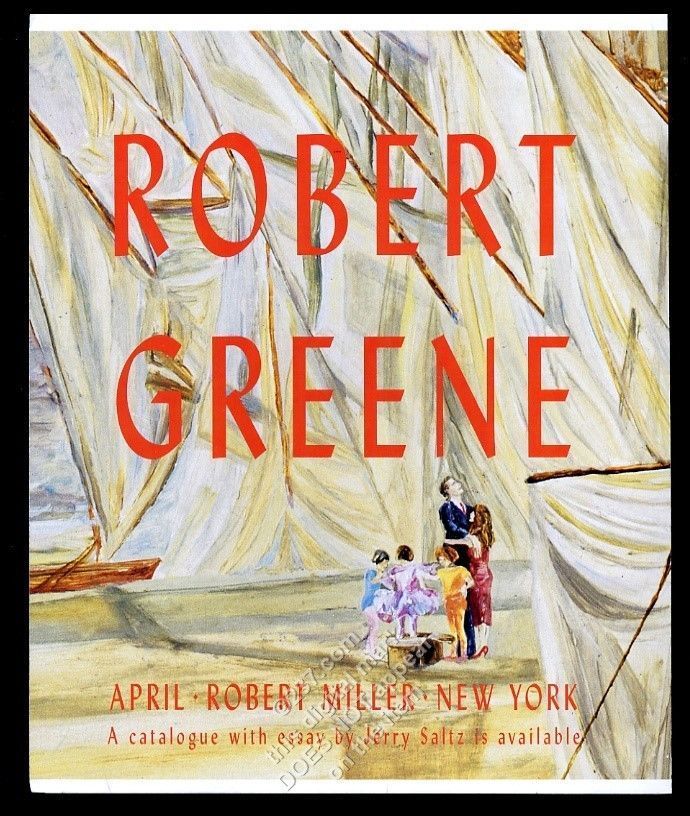 1992 Robert Greene art NYC gallery vintage print ad