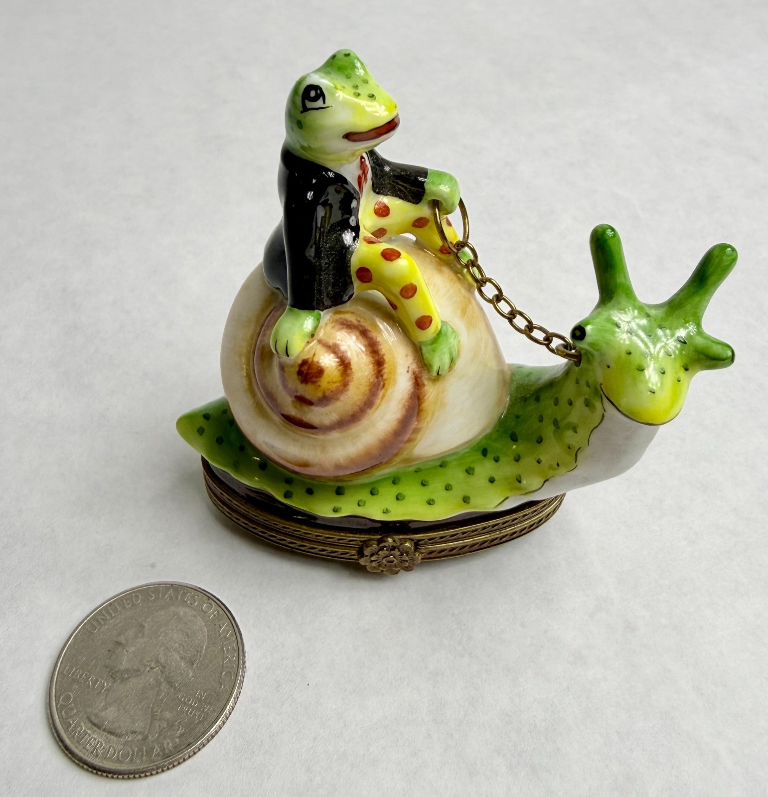 Authentic Hand Painted Limoges Snail
