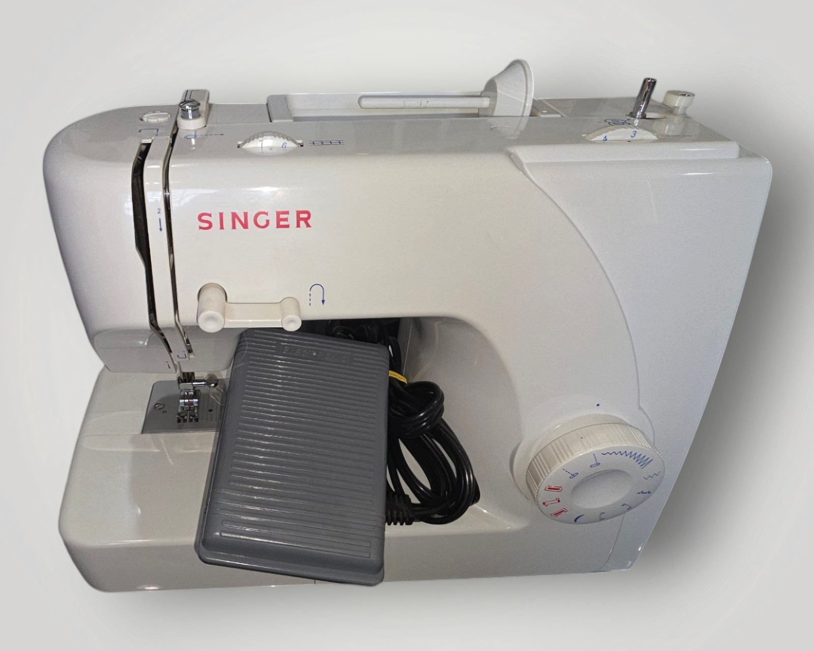 Singer 1507 Sewing Machine Tested Working w/ Foot Pedal Power Cord