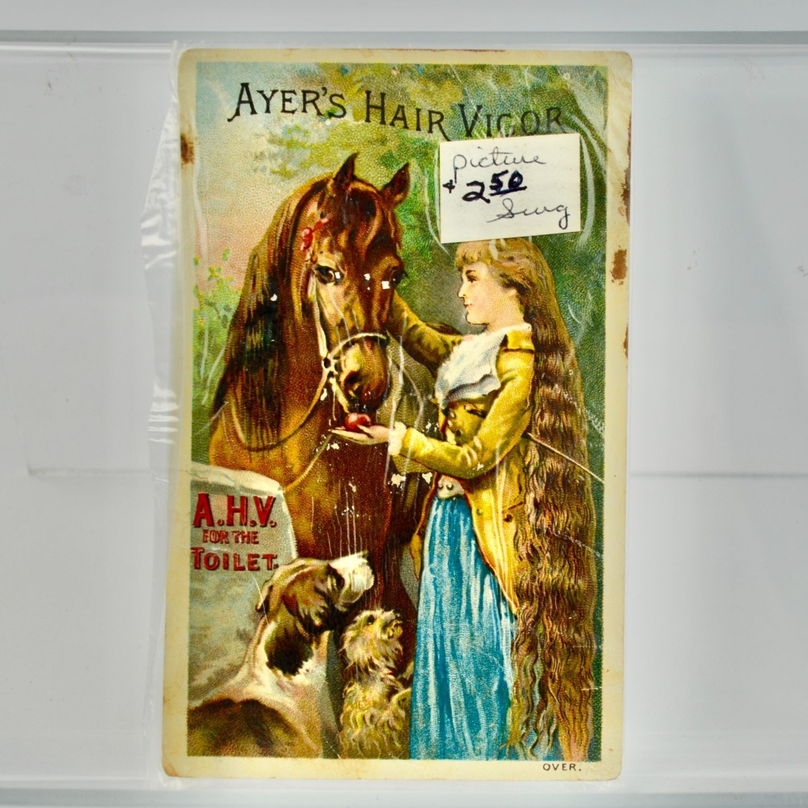Ayer\'s Hair Vigor Antique Victorian Trading Trade Card AS IS