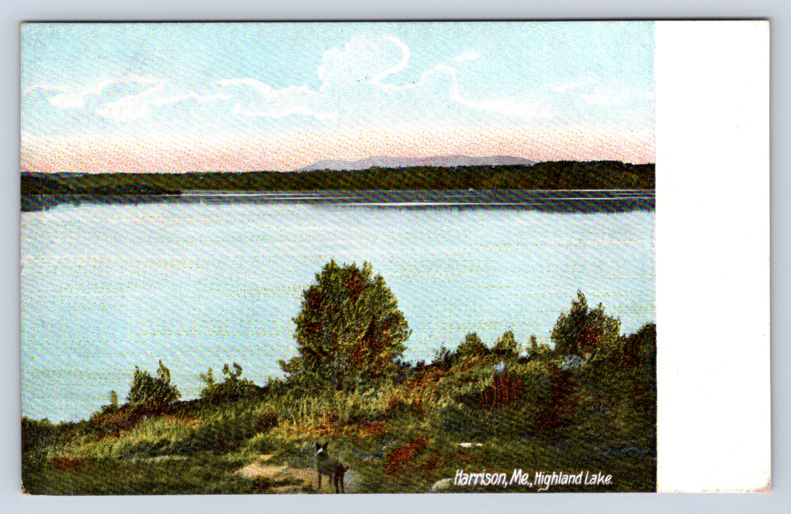 Vintage Postcard Highland Lake Harrison Maine
