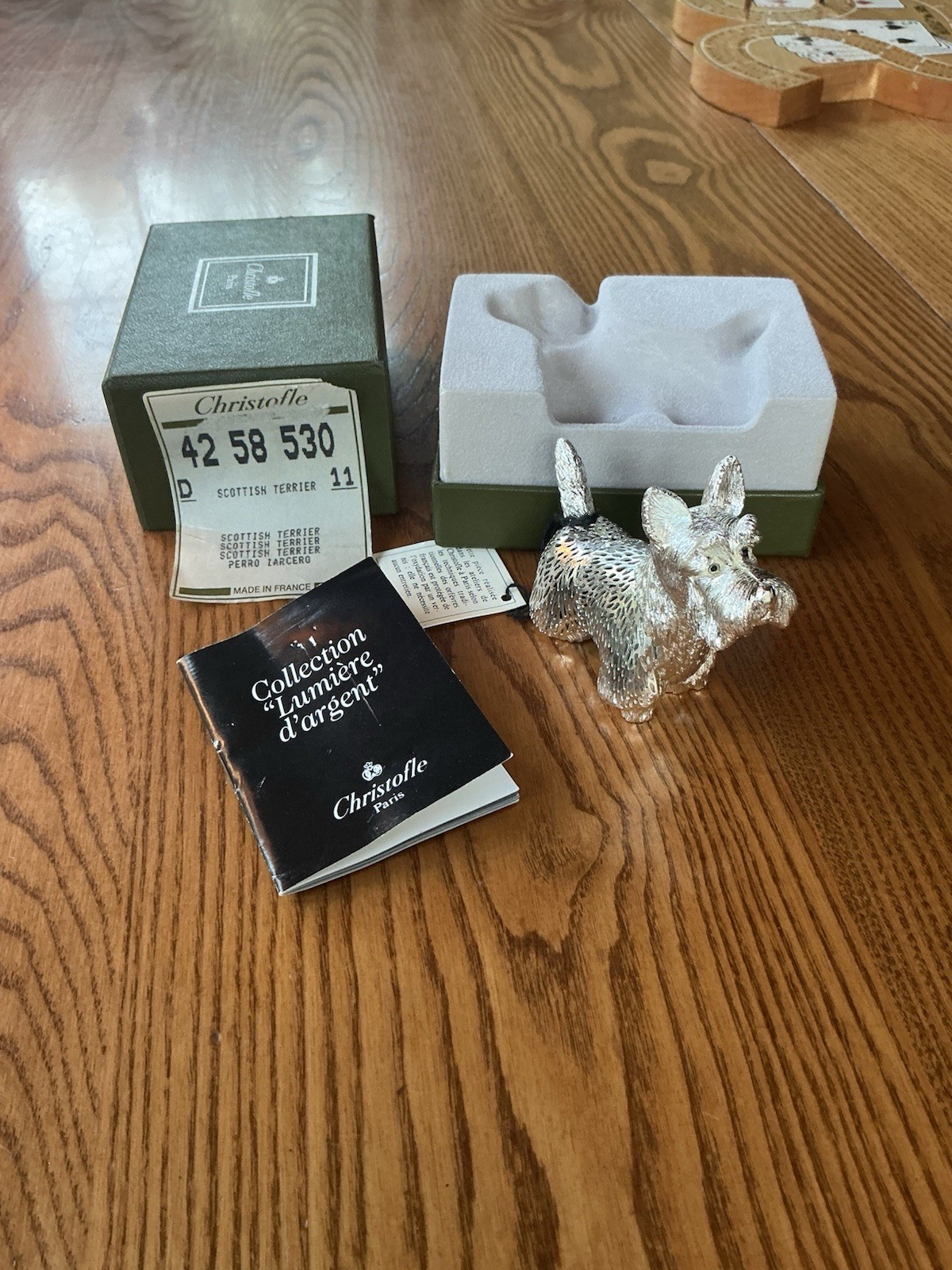 Christofle Vintage French PARIS Silver PlatedSTANDING SCOTT DOG Figurine on sale