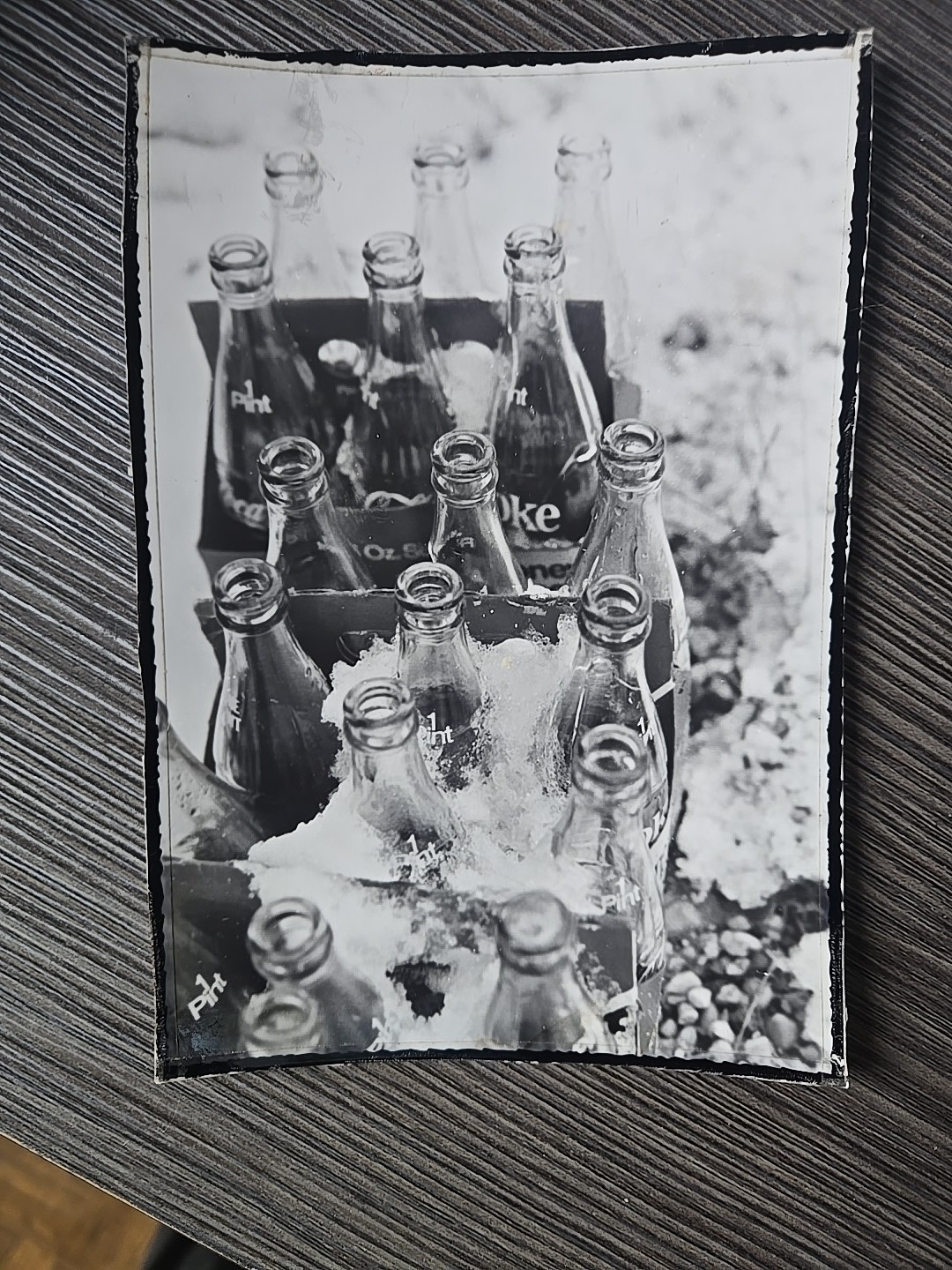 VINTAGE COCA COLA Bottles Photo Of Empty 6 Packs Orginal Coca-cola Photo 4.5x6.5