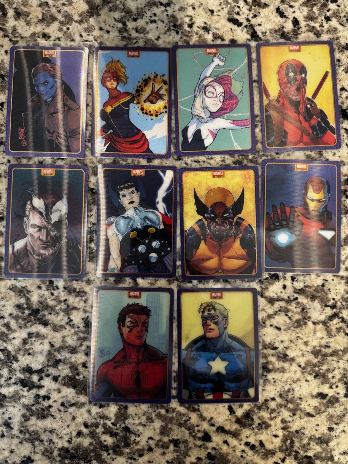 2025 Panini Marvel Anthology Complete Lenticular Insert Set (10 Cards)