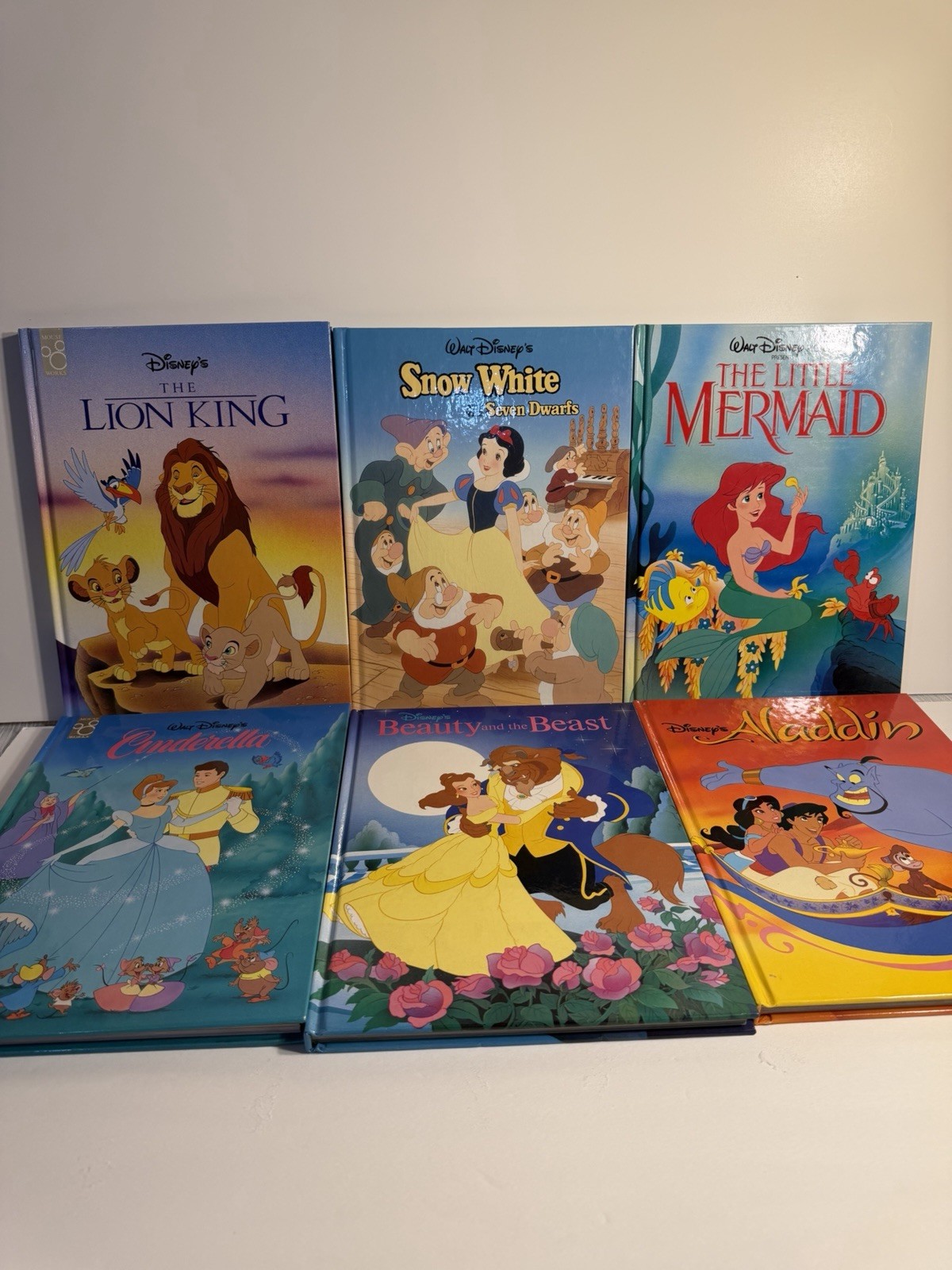 Vintage 1990s Disney Classic Series Hardcover Books Lot of 6 Mouse Works