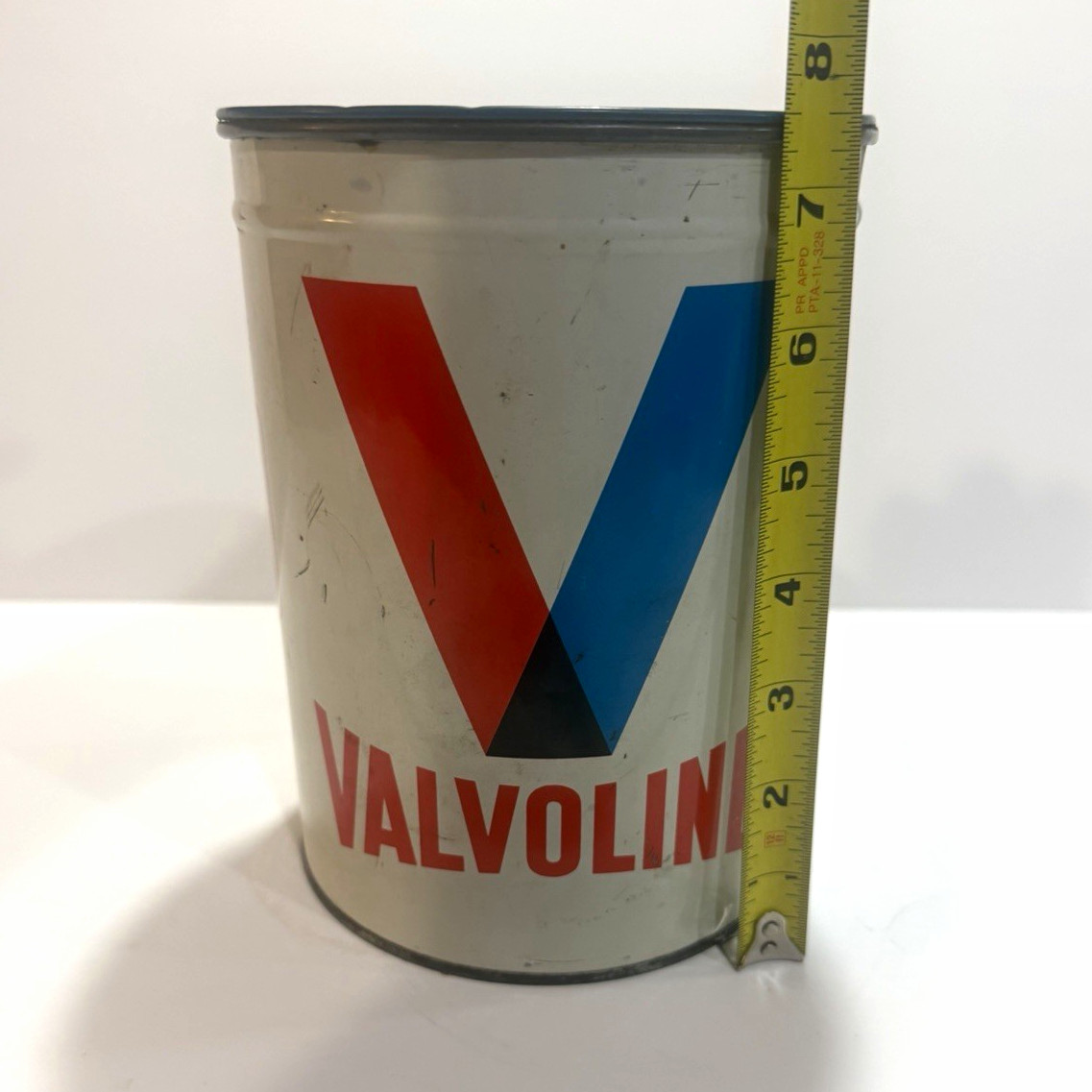 Vintage 1950s 5 Pound Valvoline Grease Can, half full
