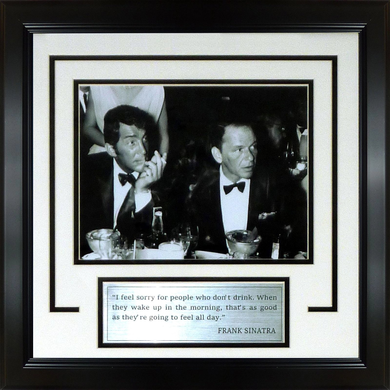 Frank Sinatra And Dean Martin 8x10 Photo Frame with Drinking Quote