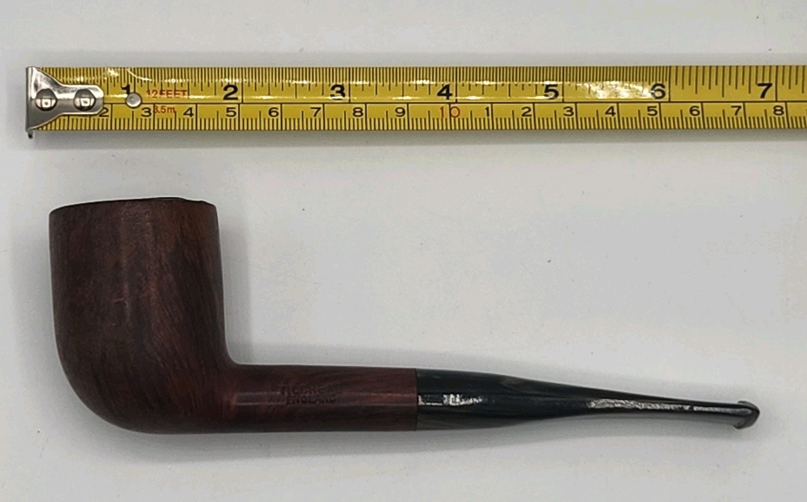 Vintage Tilshead England Tobacco Smoking Pipe Hand Made Dublin Shape Bowl USED