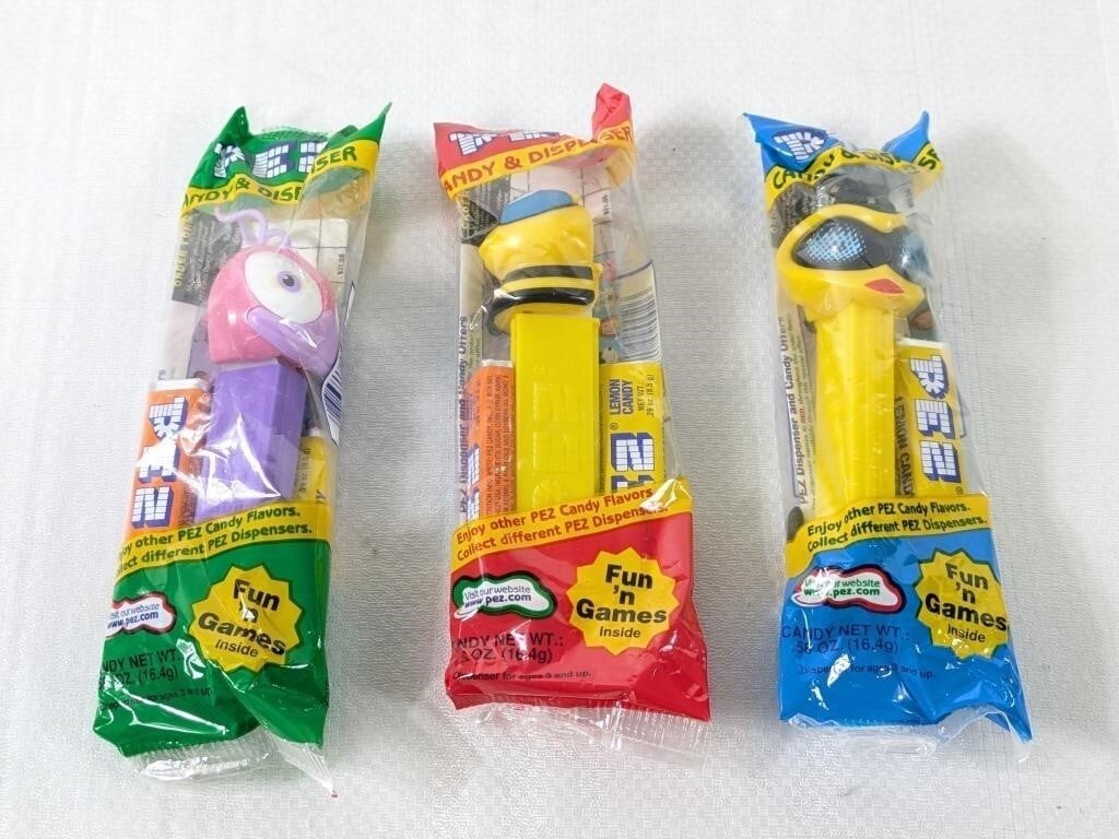 Vintage PEZ Candy Dispensers Assorted 3 Pcs
