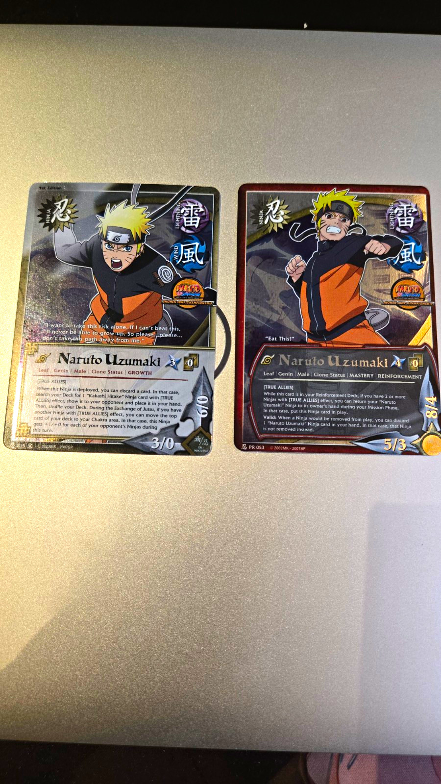 Naruto CCG N815 PR053 Naruto Uzumaki True Allies SJC Foil Promo Pair 1st Ed