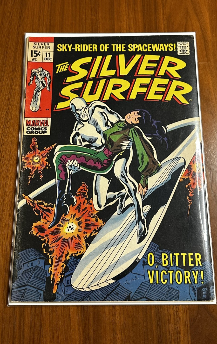 SILVER SURFER #11 (1969) GREAT CLASSIC COVER Stan Lee Story Buscema Art VG/F