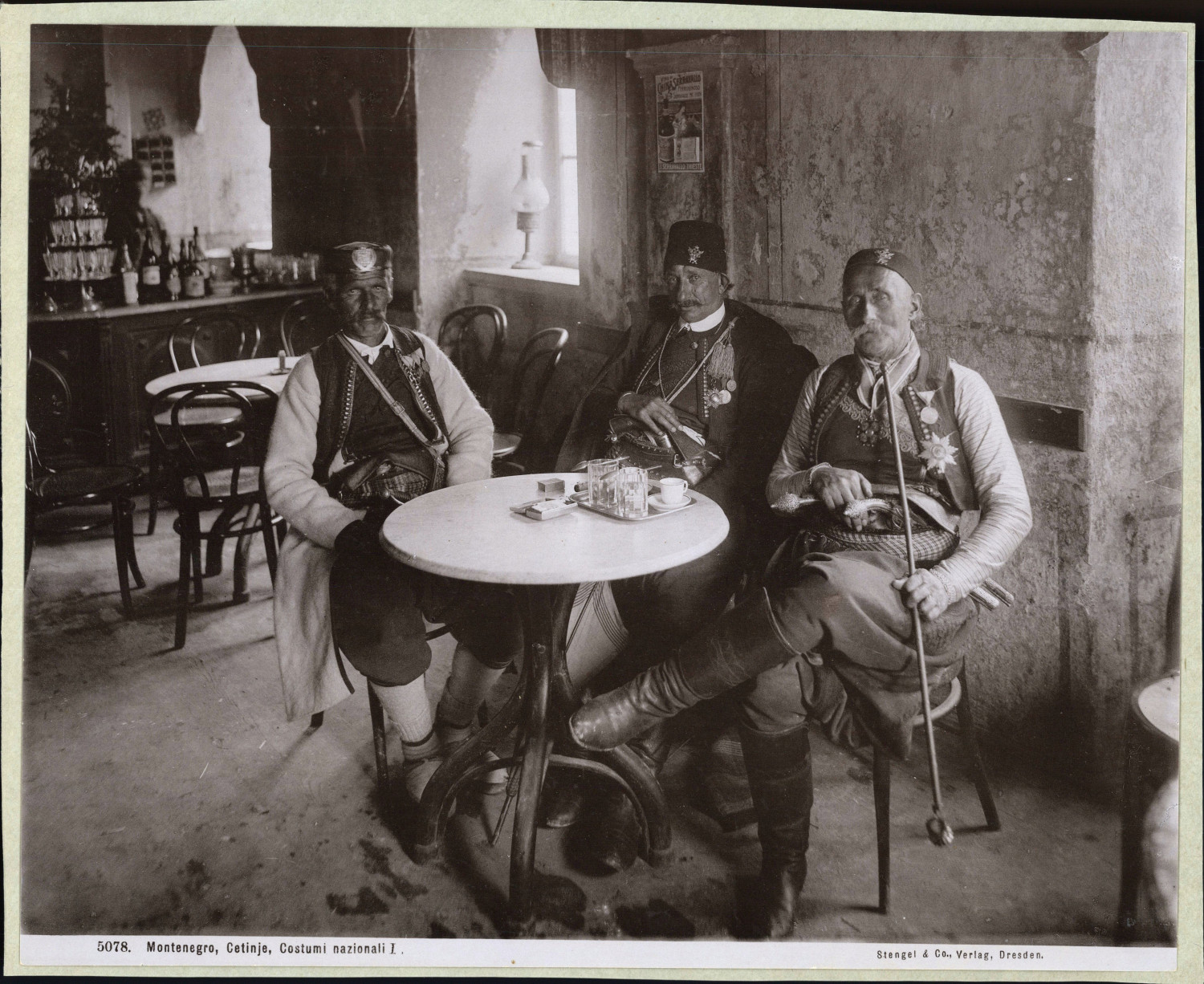 Stengel & Co, Montenegro, Cetinje, Narodne Nošnje vintage photomechanical print